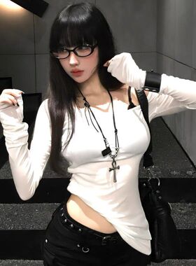 Y2K重工十字架项链千禧辣妹甜酷亚文化流浪废土风朋克哥特小众潮