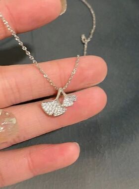 花丛饰品银杏叶项链女轻奢设计感小众锁骨链精致气质百搭配饰