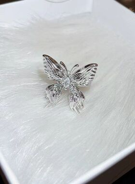 液态蝴蝶结开口戒指小众轻奢气质高级感精致个性时尚可调节食指戒