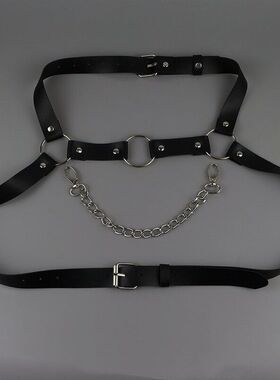 胸链性感男士背带脖带身体朋克风肩带胸带衬衣腰带配饰搭配制服