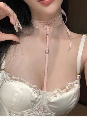 chocker蕾丝T字项圈项链女挂脖颈带颈饰颈链饰品choker锁骨链黑色