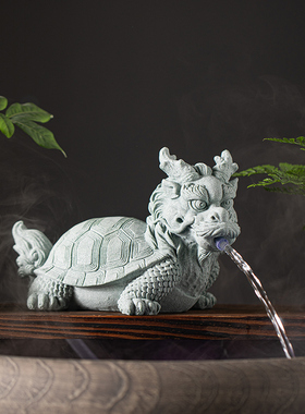 青砂石流水配件新中式鱼缸招财