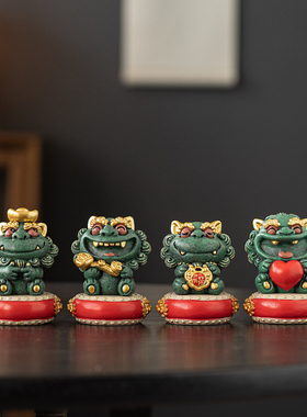 中式貔貅招财摆件礼盒可定制logo