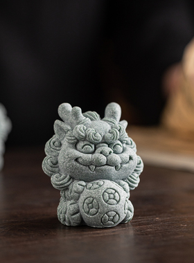国潮招财麒麟貔貅绣球摆件装饰品
