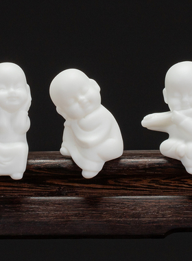 禅意新中式盆景盆栽造物搭配牛马动物鱼缸装饰品摆件景观白瓷人物