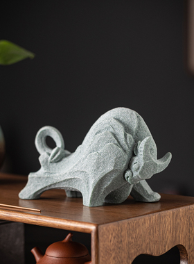 创意十二生肖牛招财茶宠摆件礼品