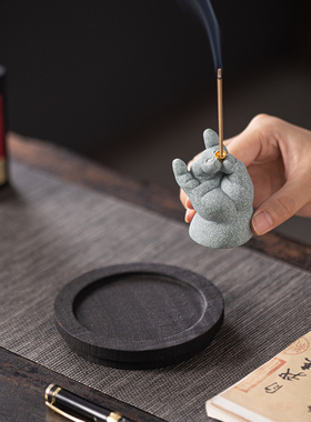 中式佛手莲花底座线香插香托香座