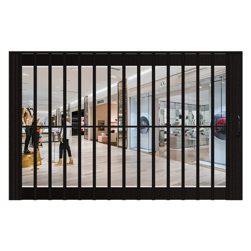 Магазин торговых центров алюминиевый сплав Crystal складная дверь на заказ изогнутая вымываемая комната для красоты отель отель