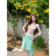 Pure Desire Floral Lace Short Sleeve Skirt