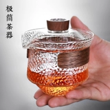 Японская стеклянная чайная чашка, чайный сервиз, фильтр, хваталка, защита от ожогов