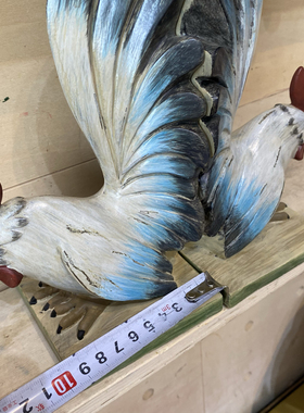 出口外贸尾货树脂公鸡书档桌椅装饰摆件 复古家居中古风创意书立