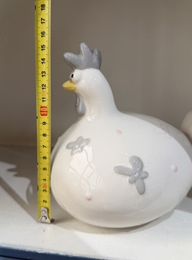 外贸尾货陶瓷公鸡工艺品摆件庭院装饰牧场家居花园微景观工艺品