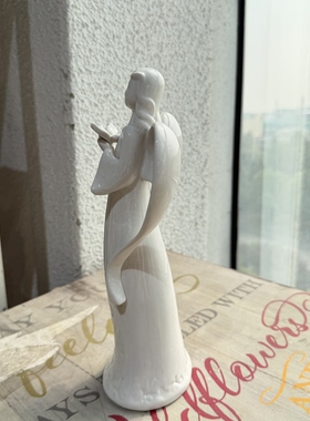 外贸出口陶瓷人物天使摆件装饰品客厅玄关电视柜酒柜摆设工艺品