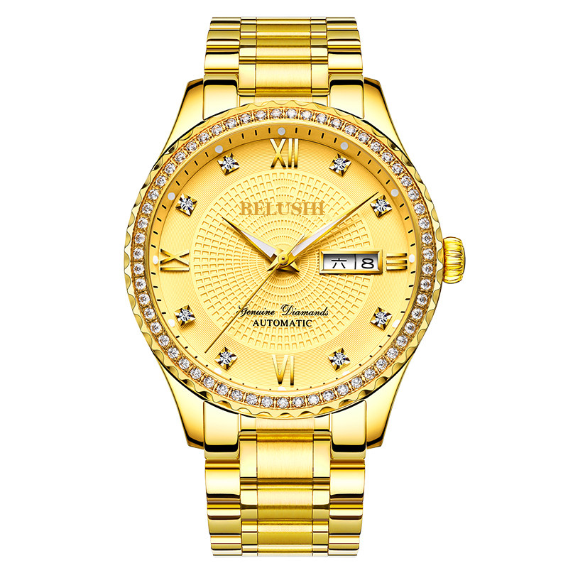 正品时尚全自动防水夜光石英机械表 乔治伯爵手表国产腕表