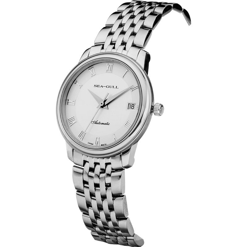 海鸥中性薄型精钢商务简约百搭自动 海鸥表云商合一国产腕表