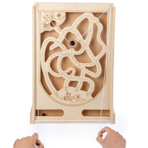 木制玩具弹珠机游戏走珠迷宫成人亲子互动游戏手眼协调锻炼弹珠机 - 图3