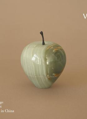 阿富汗玉石苹果摆件玄关酒柜装饰