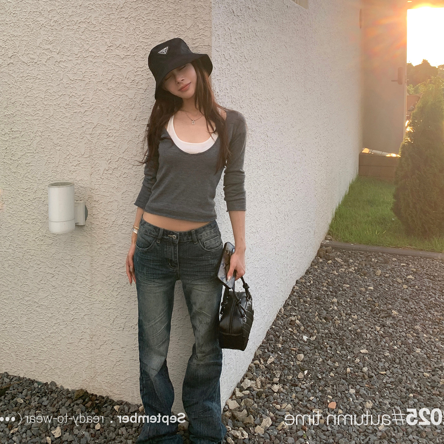 复古修身微喇牛仔裤女2025新款低腰辣妹休闲百搭喇叭长裤磨白裤子,淘宝优惠券,粉丝福利购,淘宝优惠卷