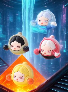 卡通新中式萌粒公仔树脂diy配件车载饰品桌面迷你小摆件创意礼品