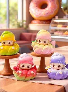 卡通迪迪甜甜圈系列食玩萌粒公仔 diy饰品盲袋车载桌面小摆件