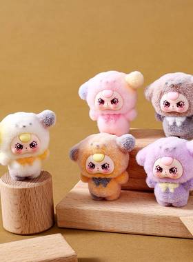植绒狗狗娃三岁系列萌粒公仔车载饰品桌面小摆件直播盲袋盲盒