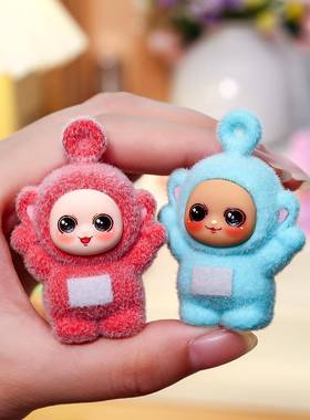 卡通八色宝宝萌粒公仔 diy钥匙扣挂件潮玩盲盒盲袋配件桌面小摆件