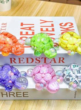 【现货工厂】抖音爆款m豆乌龟车载办公室桌面流沙diy饰品潮玩摆件