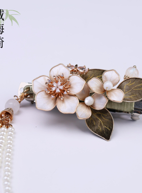 扬州绒梅绮绒花非遗绒花蚕丝新中式高级感古风配饰发簪发夹莫离