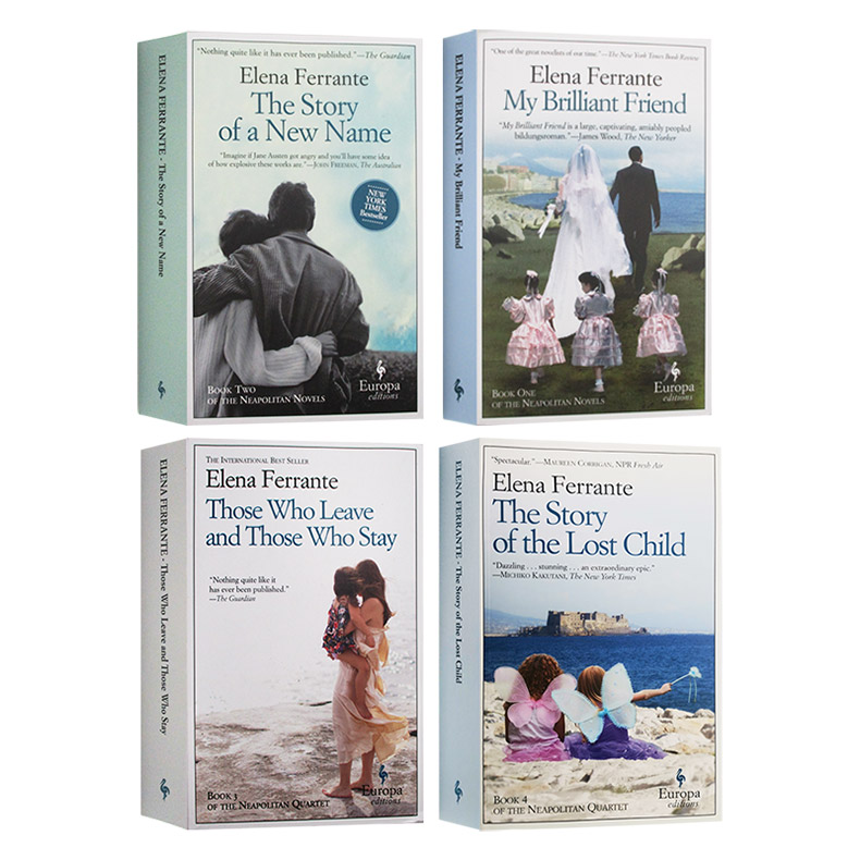 Neapolitan Quartet Book 1-4 英文原版小说 那不勒斯四部曲 我的天才女友 新名字的故事 离开的留下的 埃莱娜费兰特 英文版英语书