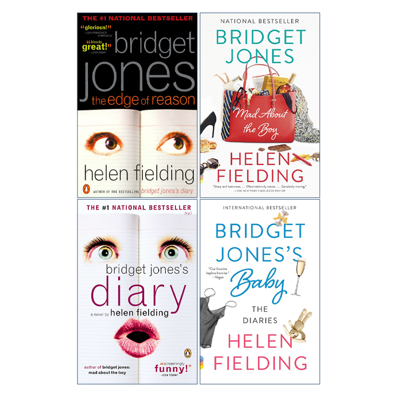 英文原版 Bridget Jones 单身日记系列4册 同名电影原著 Helen Fielding 英文版 进口英语原版书籍 - 图0
