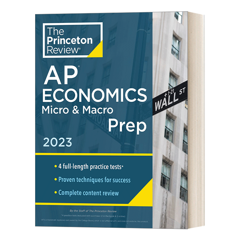 英文原版 Princeton Review AP Economics Micro & Macro Prep  2023 普林斯顿评论AP经济学宏观微观 2023 英文版 进口英语书籍 - 图0
