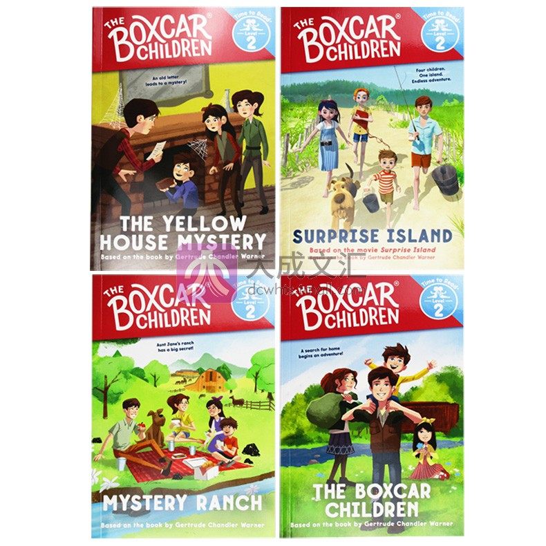 英文原版 棚车少年分级读物4册 The Boxcar Children Time to Read Level 2 美国经典儿童读物 课外阅读书 英文版原版书籍 - 图0