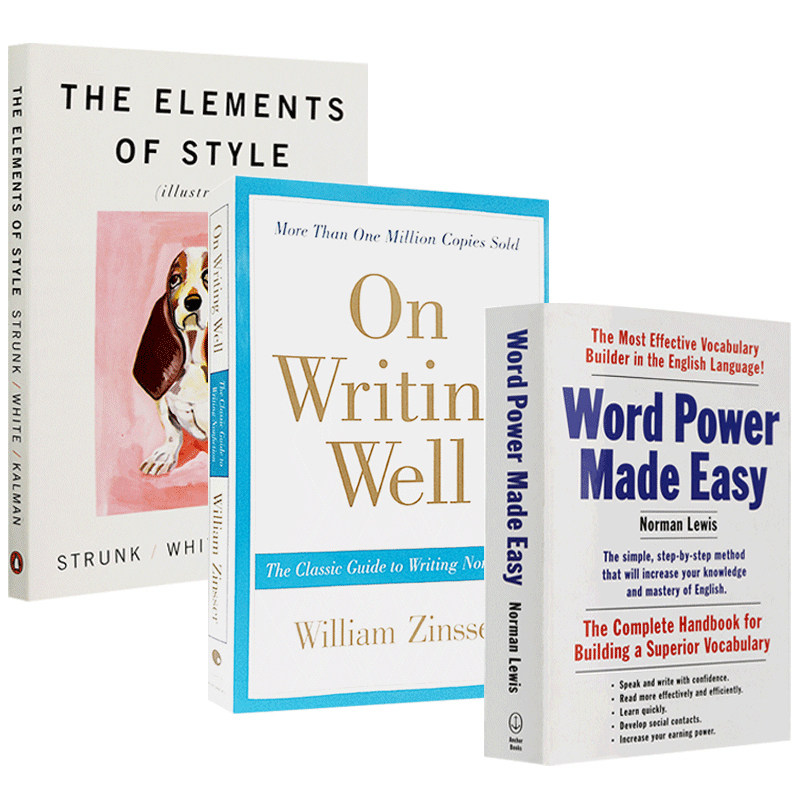 单词的力量英文写作指南风格的要素英文原版word power made easy On Writing Well The Elements of Style英语词汇学习工具书