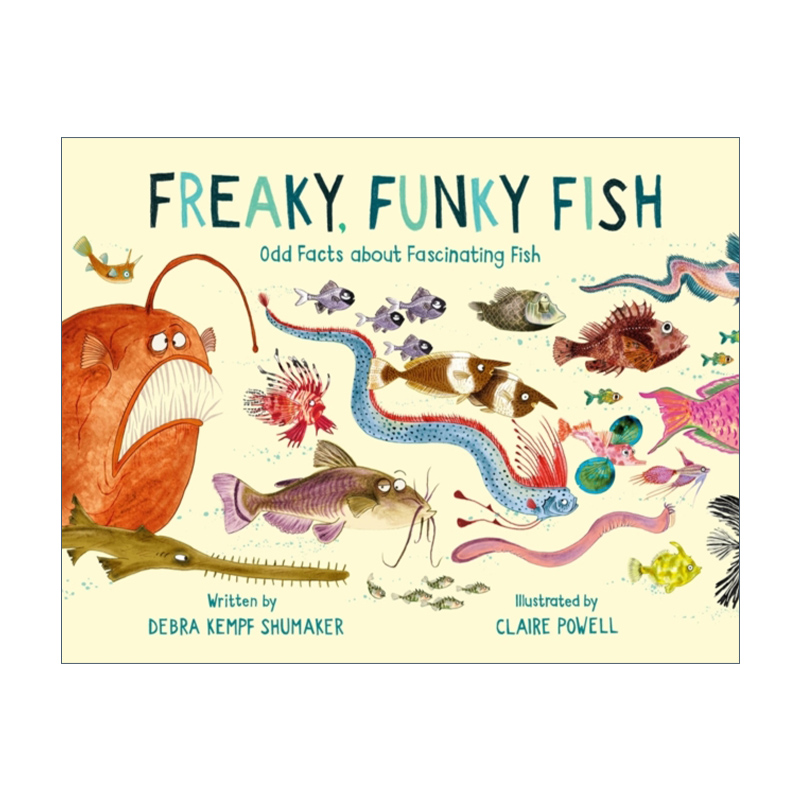 英文原版 Freaky Funky Fish 奇异的鱼 关于鱼的奇怪事实 海洋生物科普绘本 精装 - 图0