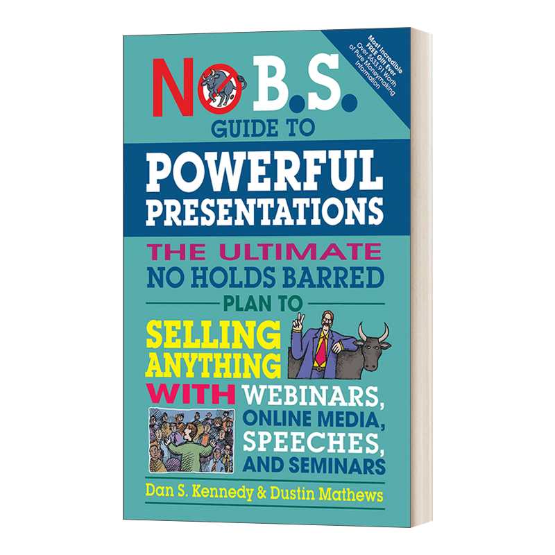 英文原版 No B.S. Guide to Powerful Presentations 通过网络研讨会 网络媒体 演讲和研讨会 英文版 进口英语原版书籍