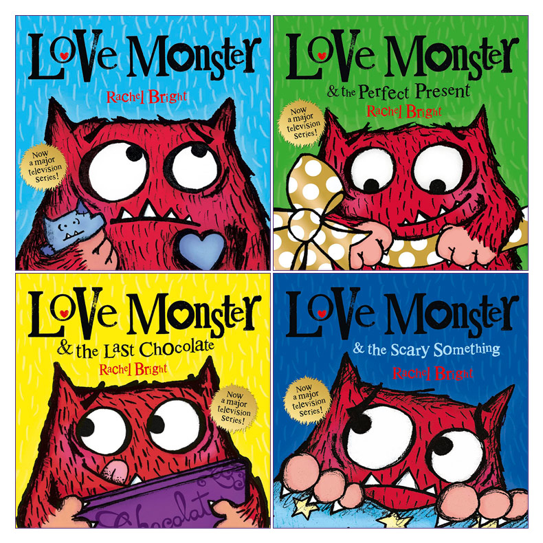 英文原版绘本 Love Monster 小怪兽阿蒙系列4册 完美的礼物 吓人的东西 谁会喜欢我 吃还是不吃 英文版 进口英语原版书籍