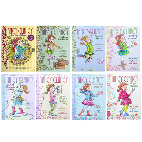 英文原版绘本 漂亮的南希8册故事集 Fancy Nancy 8-Book Box Set 小俏妞希希 Nancy Clancy 儿童英语初级章节桥梁书汪培珽第一阶段 - 图2