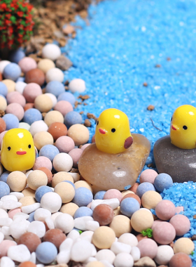 菁娇 农场迷你白色小公鸡  苔藓微景观DIY树脂工艺品动物摆件