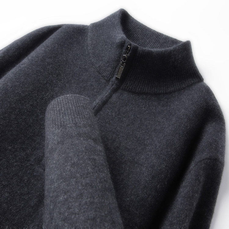 鄂尔多斯市男士山羊绒衫半拉链针织衫中年毛衣加厚保暖高端羊毛衫,淘宝优惠券,粉丝福利购,淘宝优惠卷