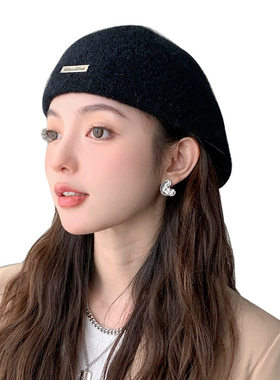 复古百搭贝雷帽女秋冬季2