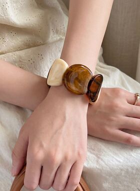 悉尼假日 度假风晕染叠戴宽手镯女波西米亚海边配饰手串手链手饰