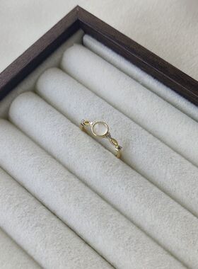复古风轻奢小众设计金色戒指女高级感指环日常佩戴优雅饰品