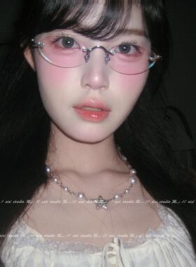 甜酷辣妹风灰色珍珠星星项链ins风小众高级感颈链2025新款锁骨链