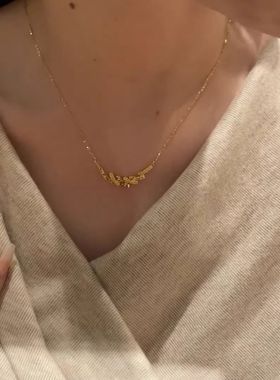 「骄阳逐浪」金色碎碎冰海浪项链2025新款爆闪精致时尚气质锁骨链