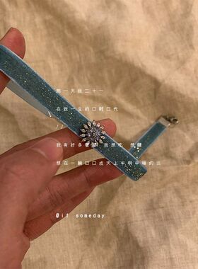 复古绒布温柔choker颈链女秋冬气质小众设计感百搭项圈项链脖颈带