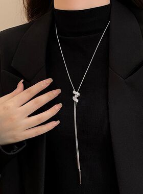 大气高档螺旋毛衣链女轻奢高级感气质秋冬项链配衣服的配饰