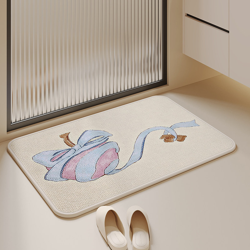 Cartoon bathroom floor mat bathroom absorbent mat anti-slip mat