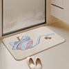 Cartoon bathroom floor mat bathroom absorbent mat anti-slip mat