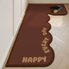Cartoon simple kitchen special floor mats for home use, dirt-resistant, anti-slip, anti-oil, wipeable, wash-free L-shaped carpet absorbent floor mats
