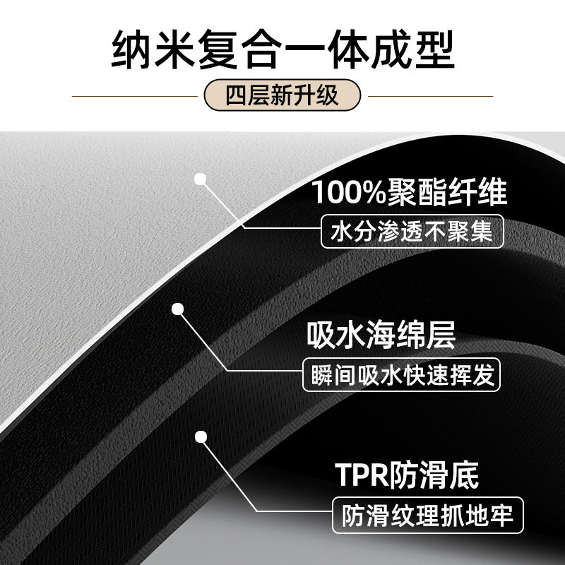 Imitation wood grain kitchen floor mats, carpet mats, special floor mats, wipeable, washable, water-absorbent kitchen non-slip and anti-oil floor mats for home use